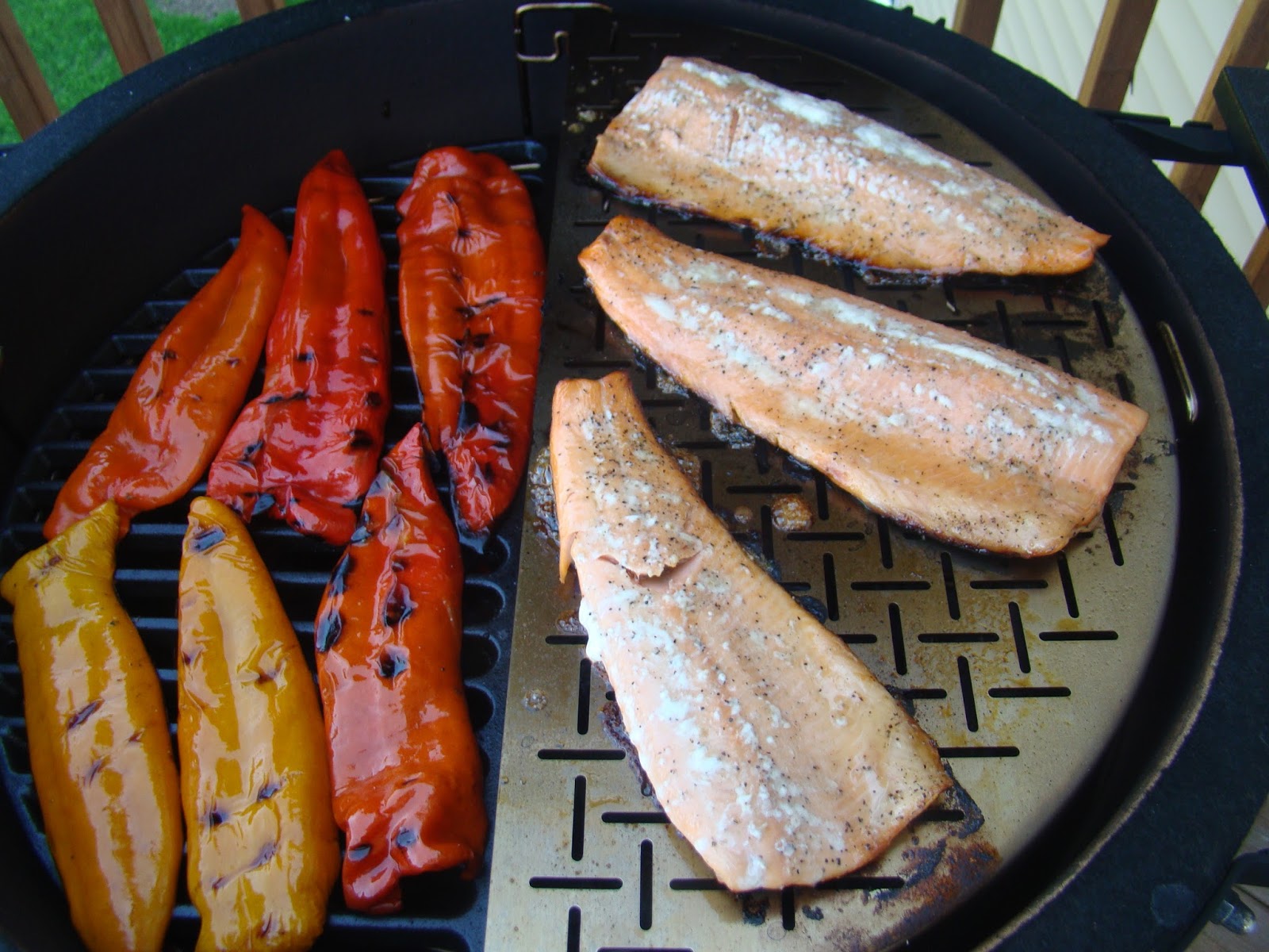 Kamado Joe Grilling Passion Maple Rainbow Trout Fillets