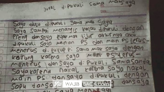 Awalnya Lucu Tapi Akhirnya Bikin Kamu Nangis Di Hari Ibu, Kisah dari Tulisan Anak yang Mendapat Nilai 75 dari Gurunya Ini