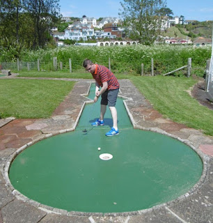 Crazy Golf course in Goodrington Park at Goodrington Sands, Paignton, Devon