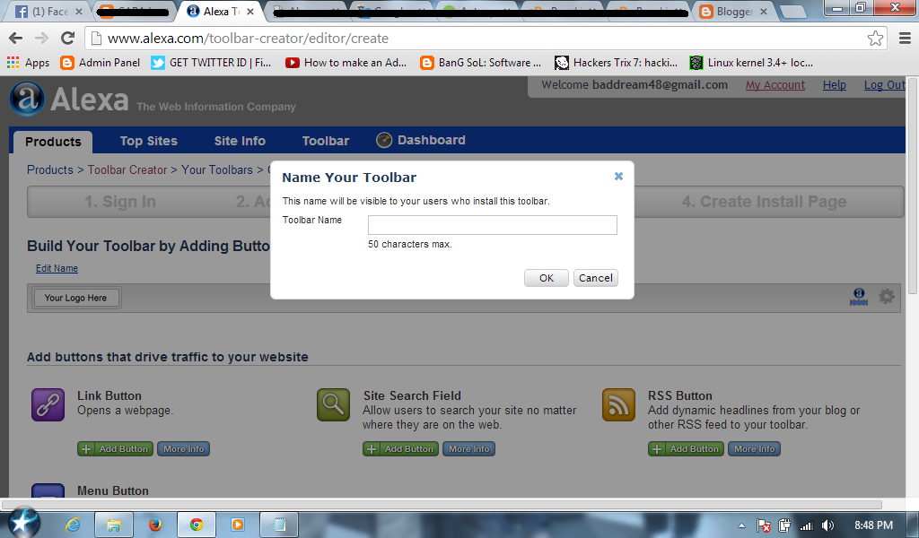 Cara Membuat Toolbar Alexa Untuk  Browser