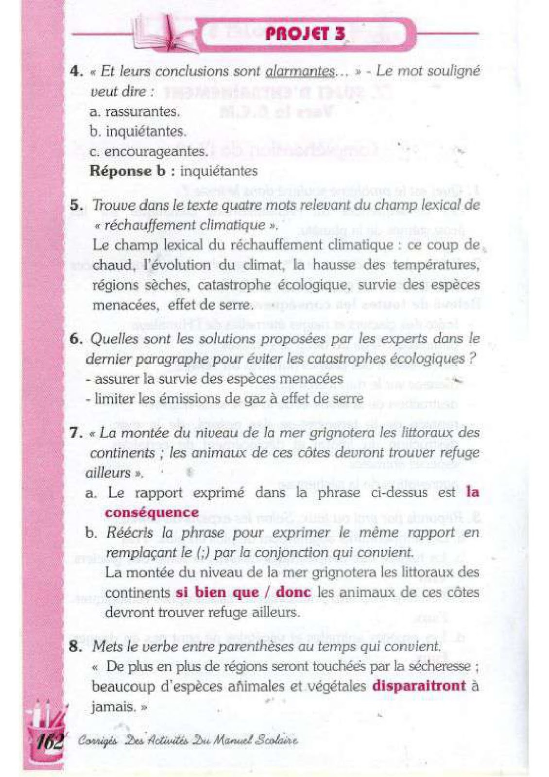 حل تمارين صفحة 144 الفرنسية للسنة الرابعة متوسط - الجيل الثاني
