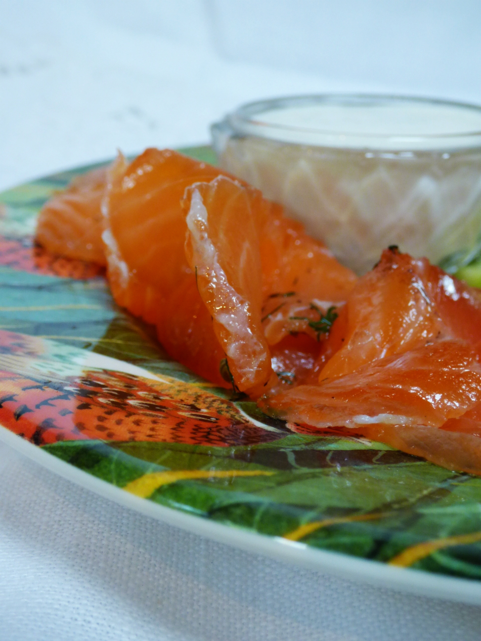 Chez Maximka Stella Artois Cured Salmon with Pickled Cucumber