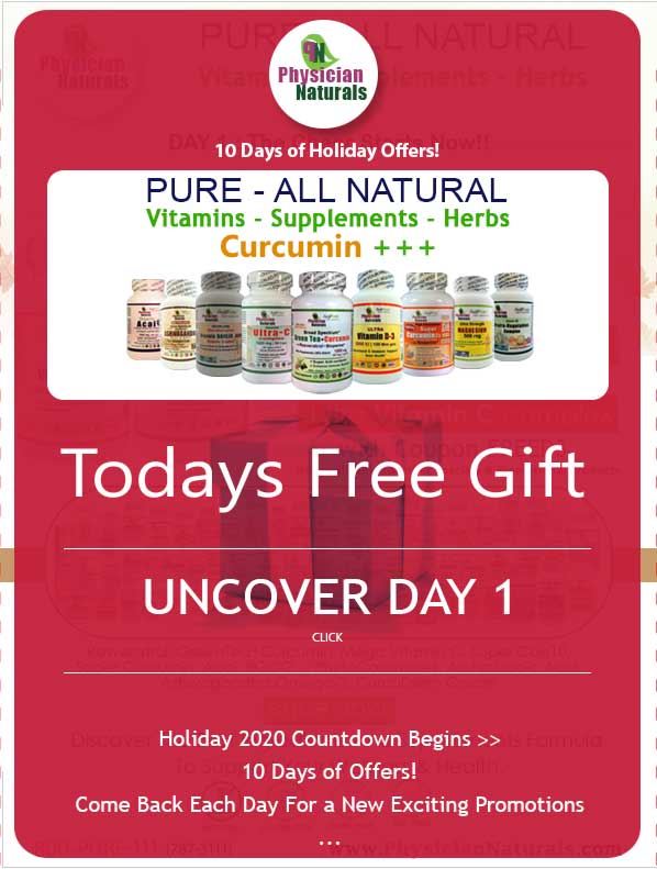 10 Days of Holiday Offers! On Vitamins Supplements Herbs Herbal Supplements Curcumin Supplements ...