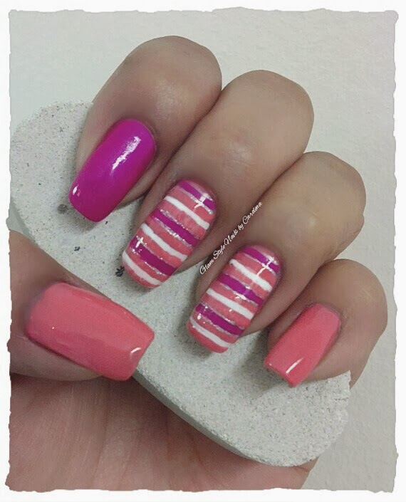 Glam Style Nails by Carolina: PINK STRIPES INSPIRED IN AN UNDERWARE