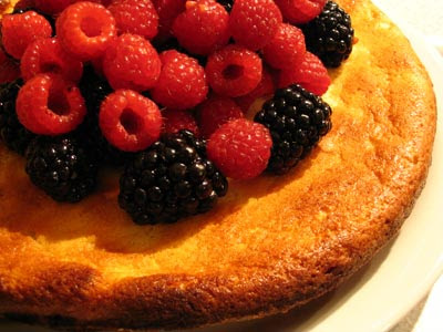 Goat Cheese Cake with Mixed Berries