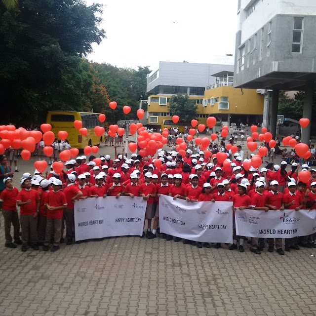 Student Walkathon and Student Heart Formation on World Heart Day Student Walkathon and Student Heart Formation on World Heart Day
