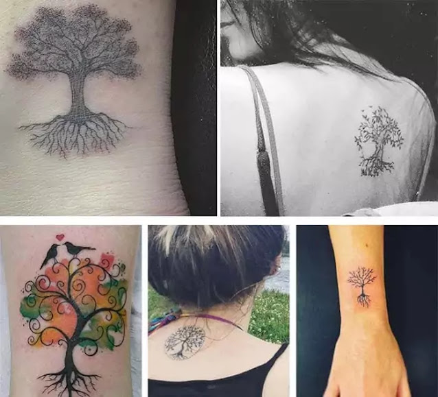 Tree Tattoo designs on body parts