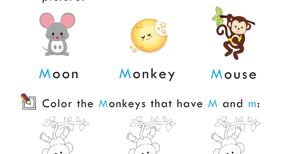 Activity Worksheet -1 Letter M