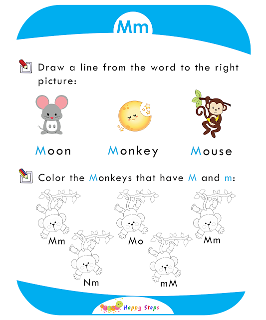 Activity Worksheet -1  Letter M