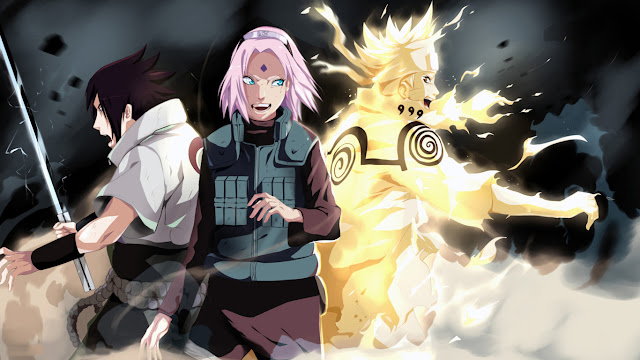 wallpaper naruto, sasuke, sakura