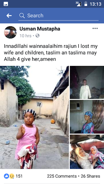 Photos: Pregnant woman and her two children burnt to death in house fire in Minna, Niger State