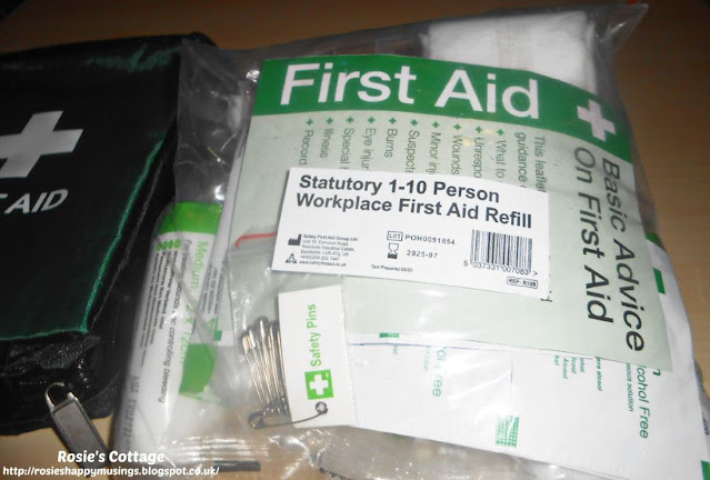 Creating a first aid kit for the home - ordering supplies.