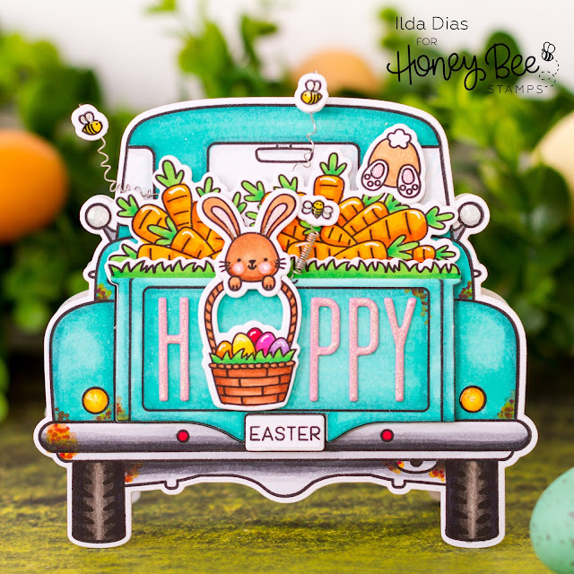 Hoppy Easter Pick Up Truck Shaped Card Honey Bee Stamps LaptrinhX / News