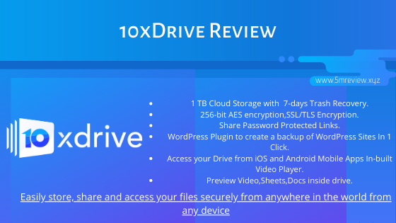 10xDrive Review