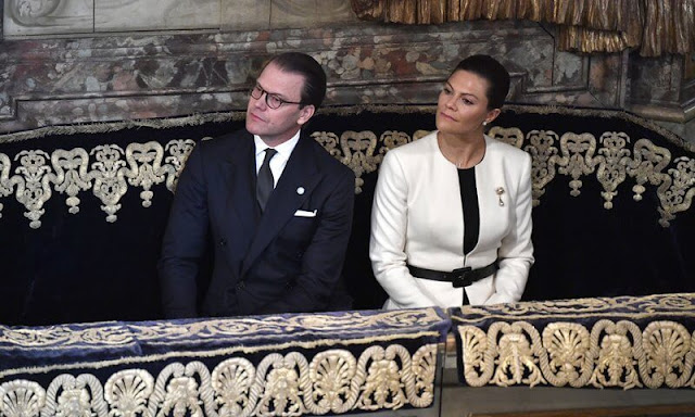 King Carl Gustaf, Queen Silvia, Crown Princess Victoria and Prince Daniel attended the opening of the Riksdag