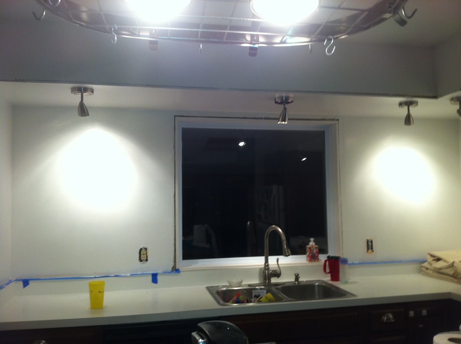 Decor4poor Bejeweled Backsplash, Paint, and Light