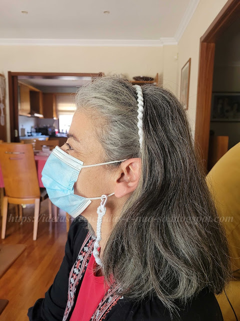 Fita para Cabelo e Fita para Máscara Macrame Hairband