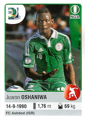 Panini 225 Juwon Oshaniwa Nigeria Confed Cup 2013 Brasilien 