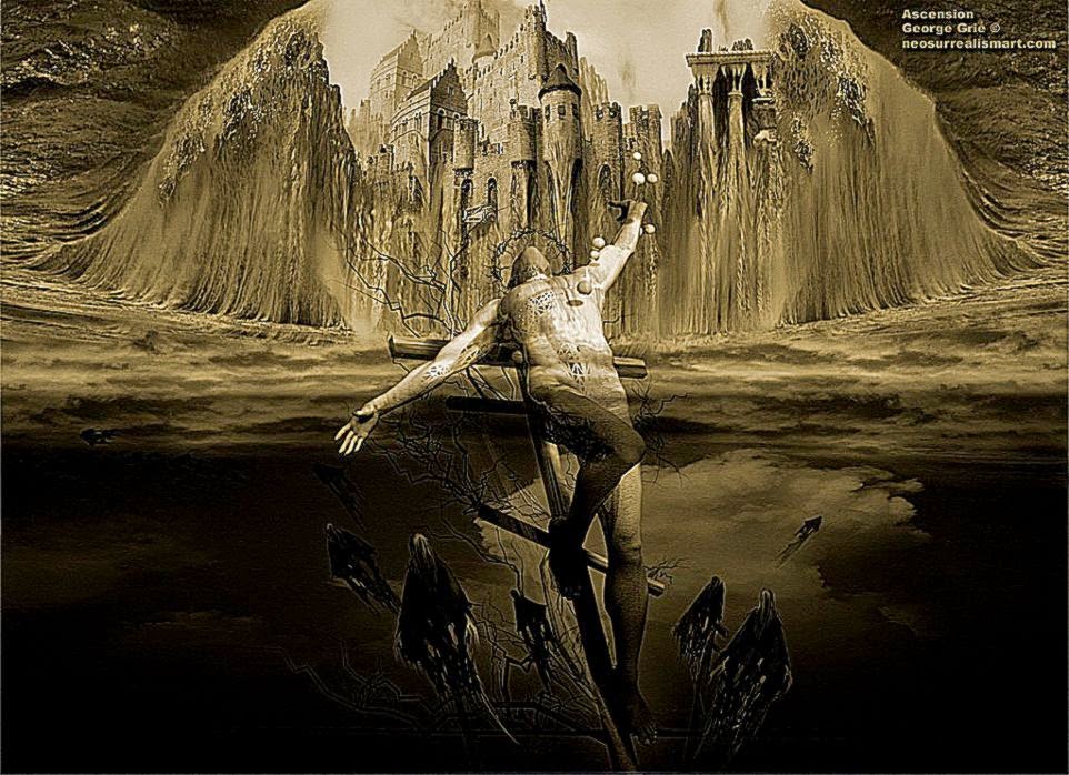 Modern surrealism fantasy wallpaper Ascension Black Sabbath