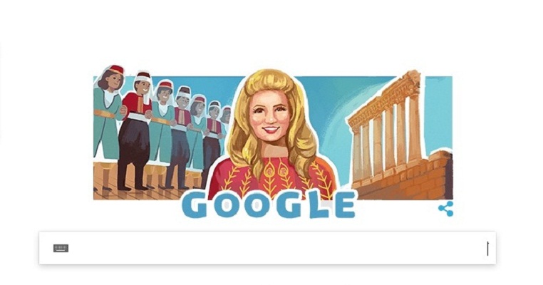 جوجل, ذكرى, ميلاد,صباح احتفال جوجل بميلاد صباح