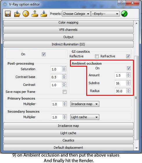 Sketchup Texture Tutorial Ambient Occlusion Vray 2 0 For