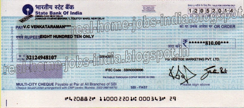 My cheque