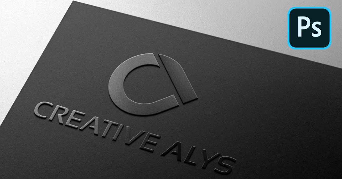 Embossed Logo Mockup Adobe