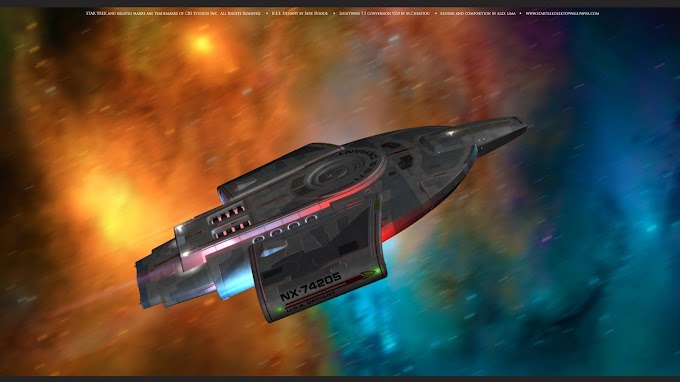 Star Trek USS Defiant NX-74205 At Warp Speed