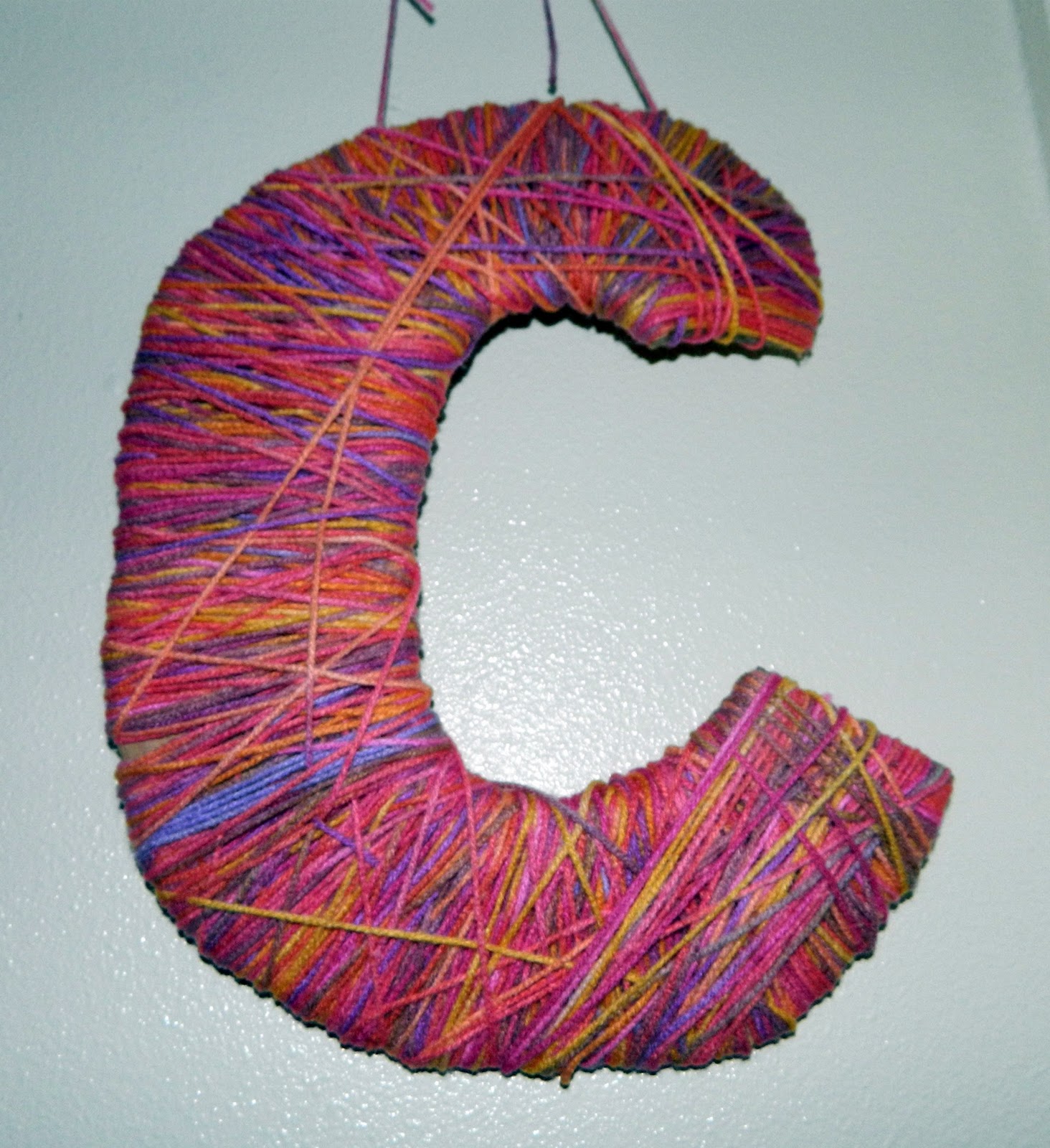 Dilly Dally DIY Yarn Wrapped Monogram Letters