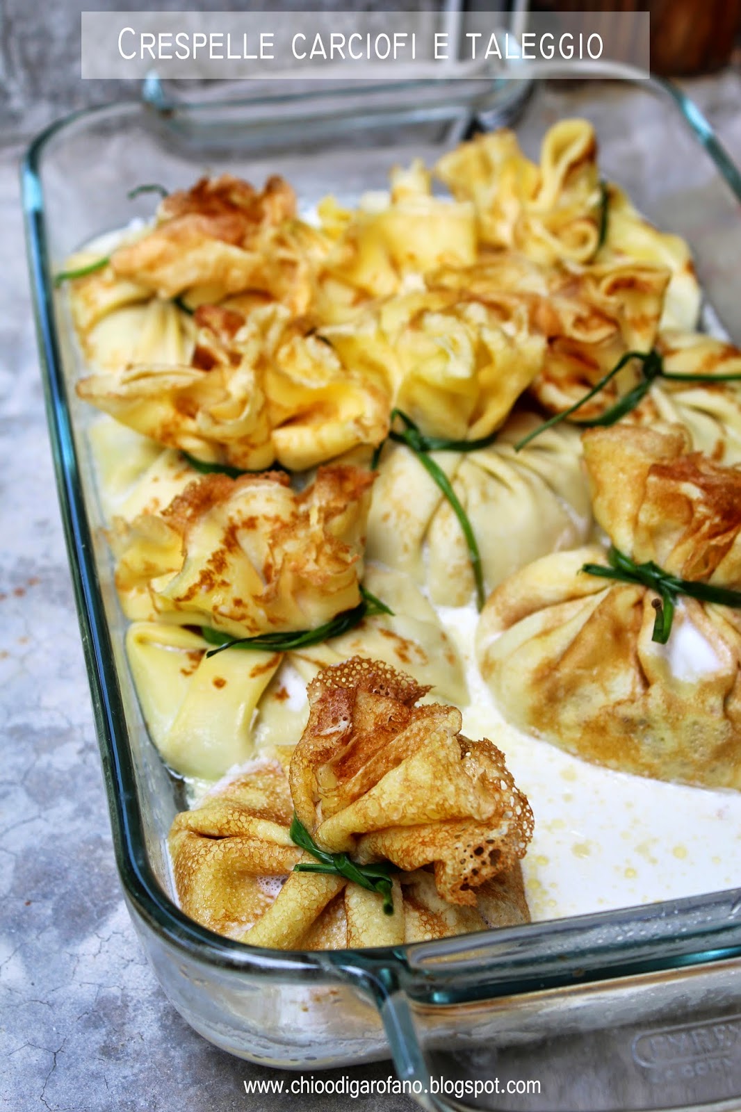 crespelle carciofi e taleggio