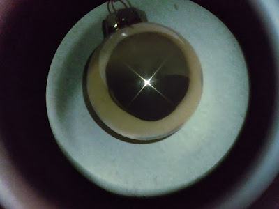 false star with diffraction spikes caused by mask