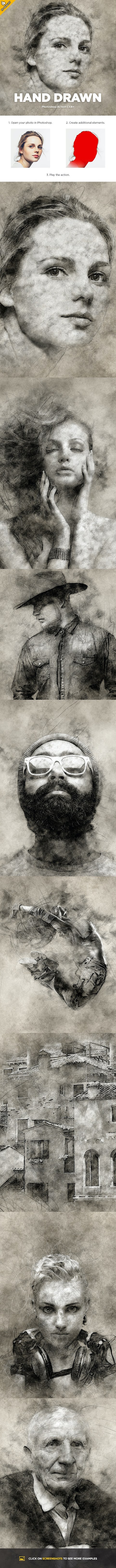 GraphicRiver - Hand Drawn CS4+ Photoshop Action 23505420 2 preview%2B%25283%2529