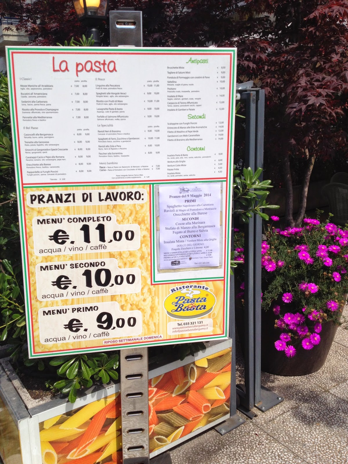 Ristorante Pasta e Basta MENU FISSO DEL 6 GIUGNO