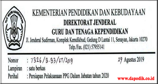 Persiapan Dan Persyaratan Peserta Ppg Dalam Jabatan Tahun 2020 Direktur Jenderal Guru Dan Tenaga Kependidikan Dapodik Co Id