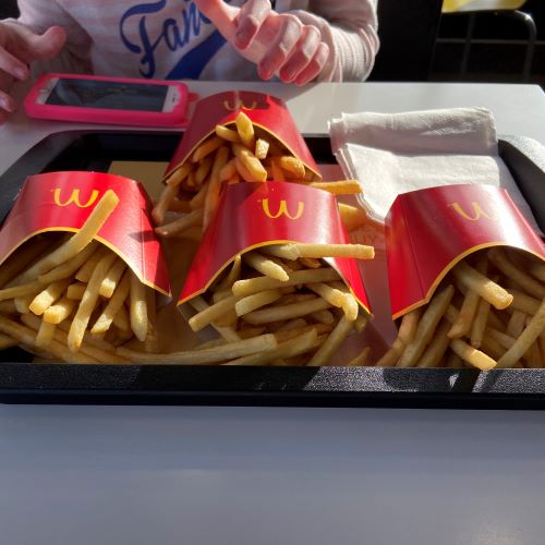four medium fries
