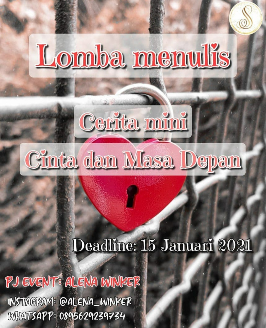 Lomba Menulis Cerita Mini Cinta dan Masa Depan, Deadline