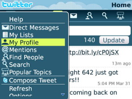 Twitter for BlackBerry updated to 1.0.1.12