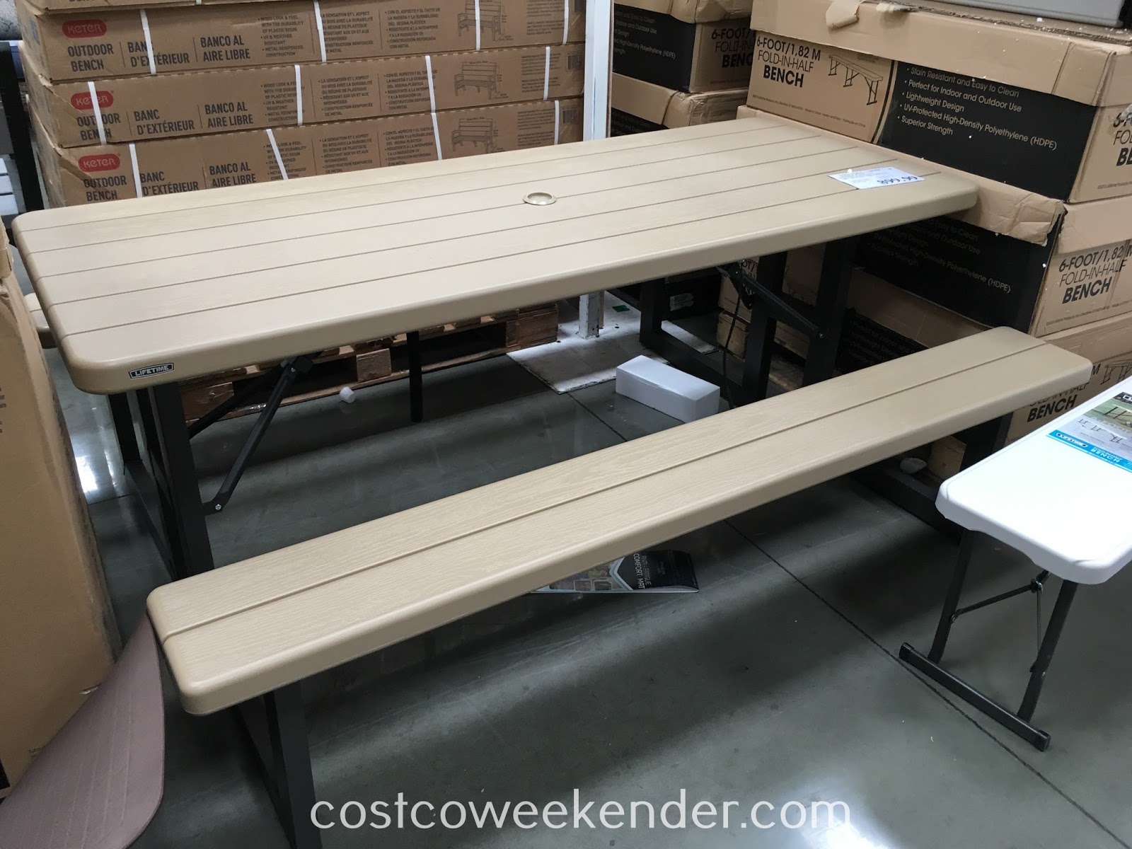 Costco Lifetime Products Folding Picnic Table 470410 