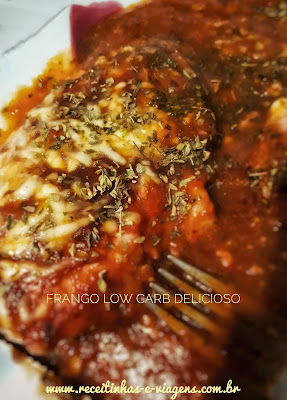 Frango low carb, ideia de jantar low carb Frango low carb, ideia de refeição low carb