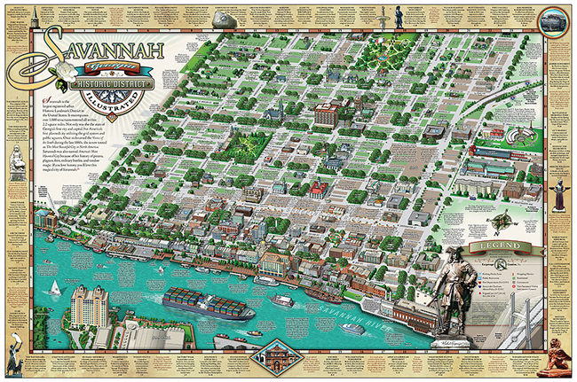 Savannah Hotels Historic District Map Siba 2016, Savannah, Ga