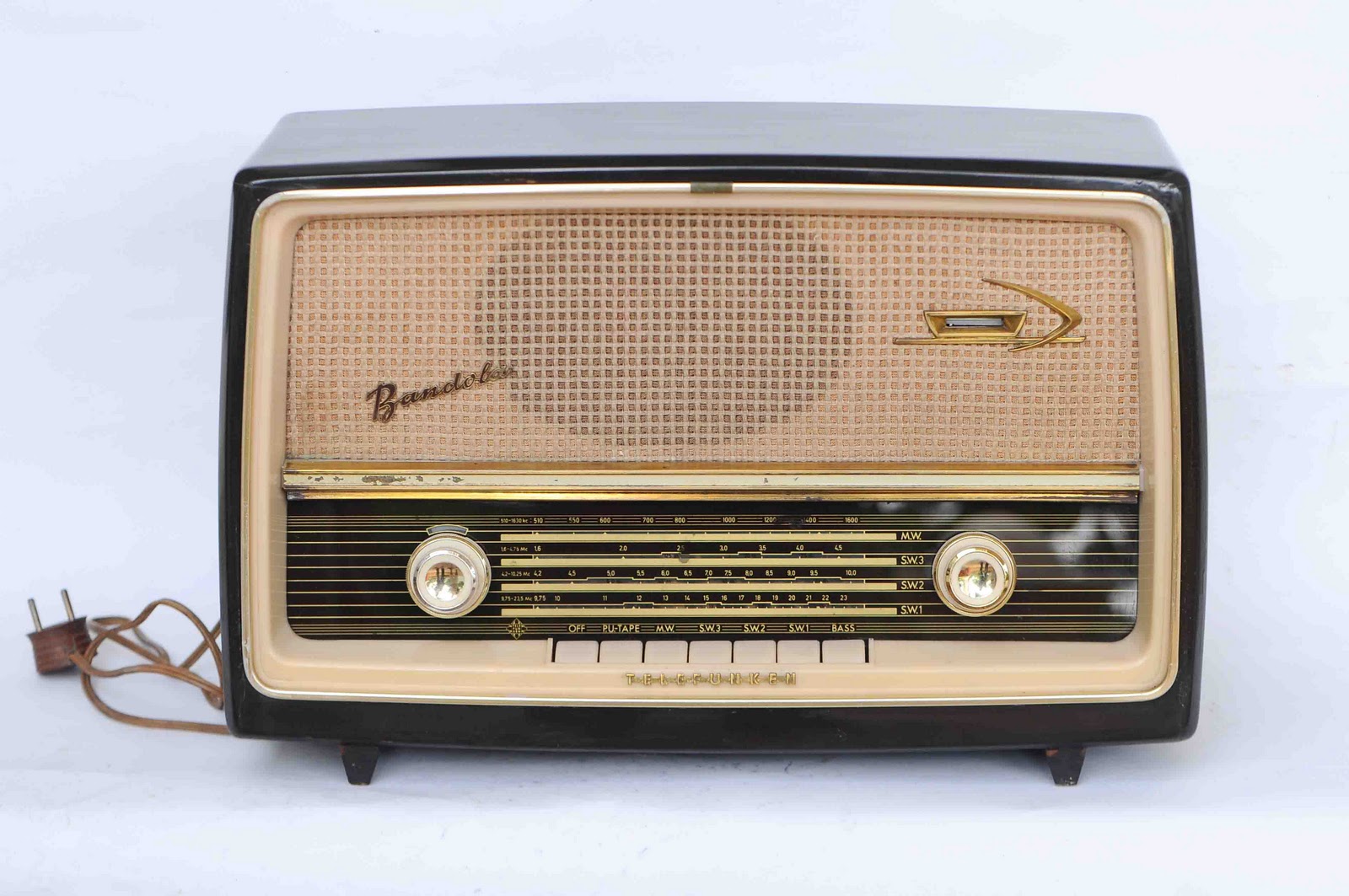 Old Vintage Gallery Radio "Telefunken Bandola" 7161W Western Germany