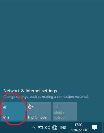 Menghubungkan Jaringan hotspot wifi Hp ke Laptop