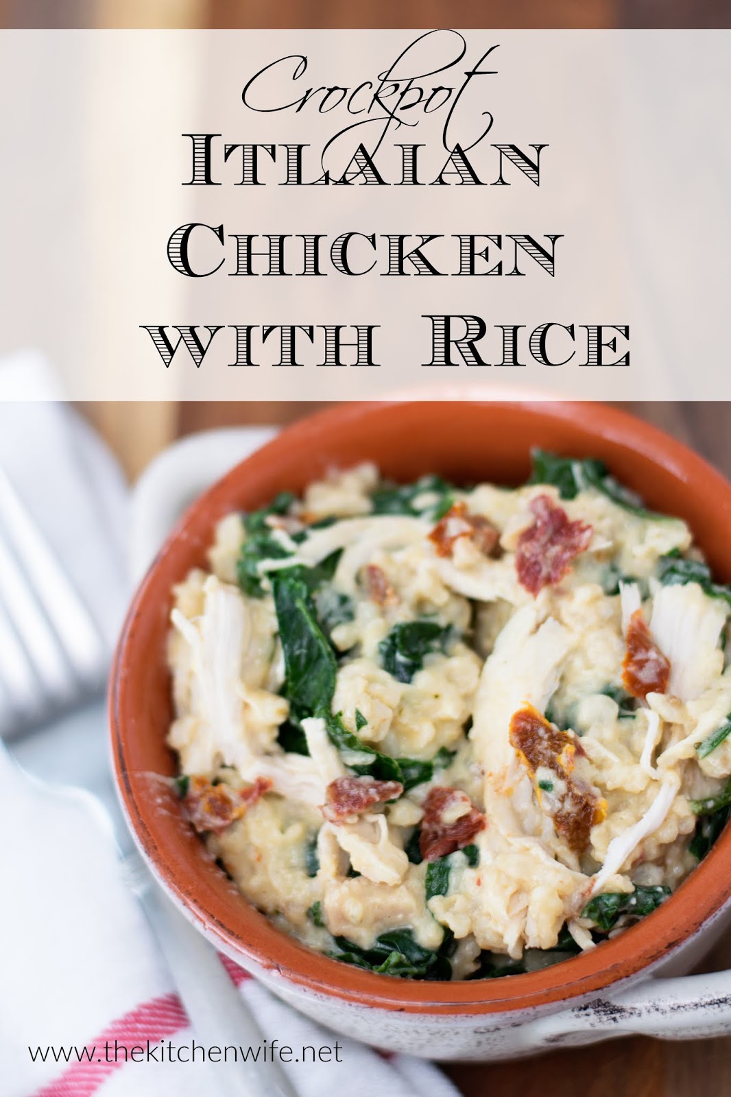 Crockpot Italian Chicken and Rice Recipe - The Kitchen Wife