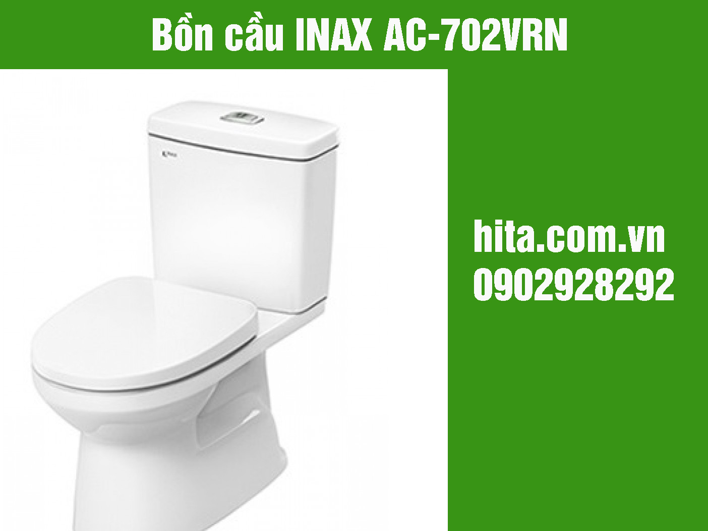Giá và kích thước bồn cầu INAX AC-702VRN năm 2018 Giá và kích thước bồn cầu INAX AC-702VRN năm 2018