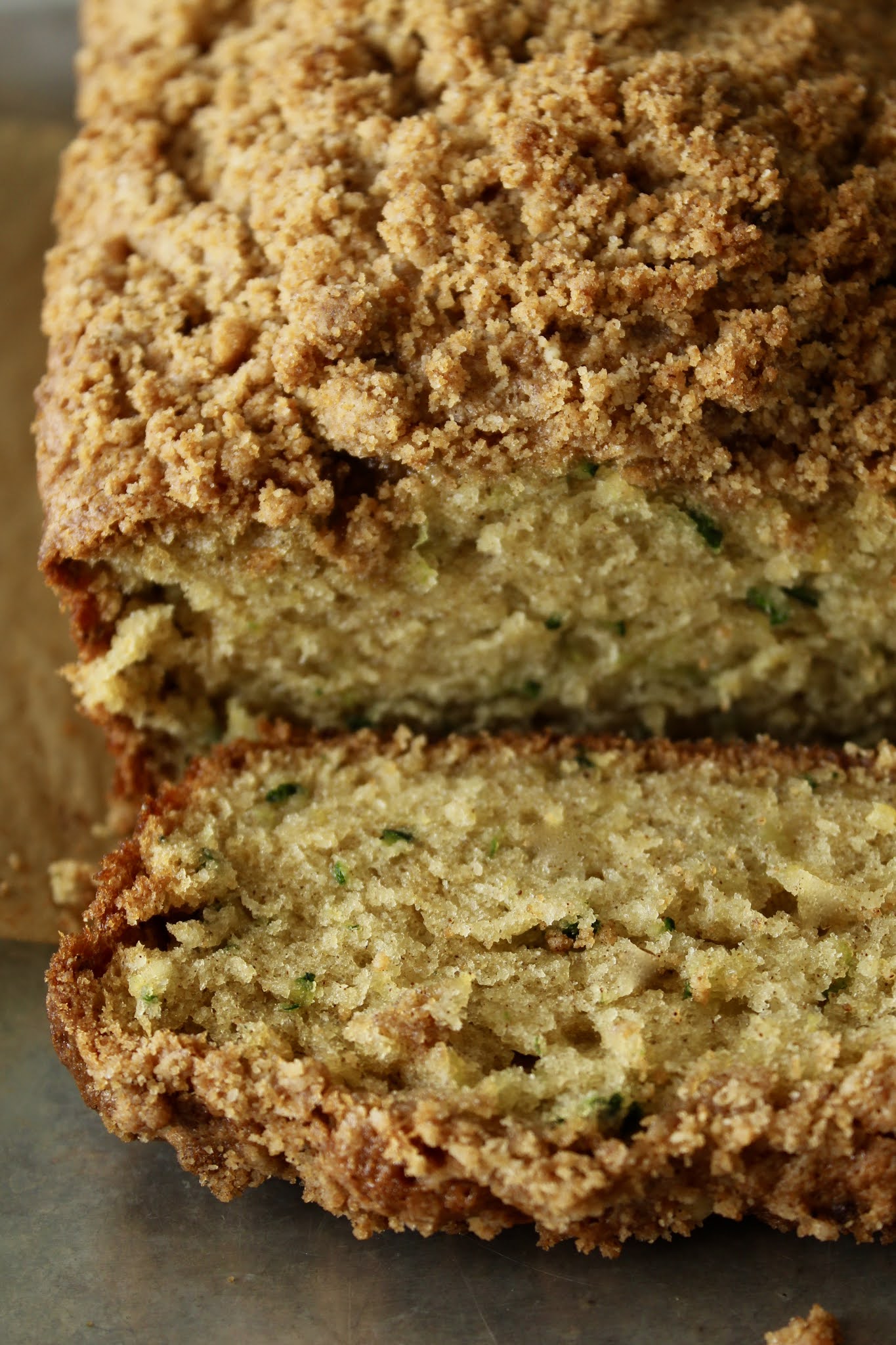 Zucchini Bread with Streusel Topping