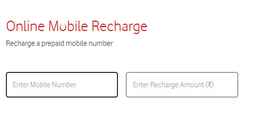 Vodafone online recharge