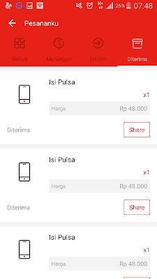 Pulsa Gratis XL 50 Ribu Telah Berhasil Diterima dari Aplikasi Akulaku