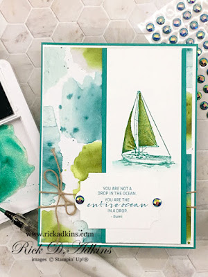 Learn how to do simple watercoloring with the United Through Creativity download and Sailing Home Cling Stamp Set.