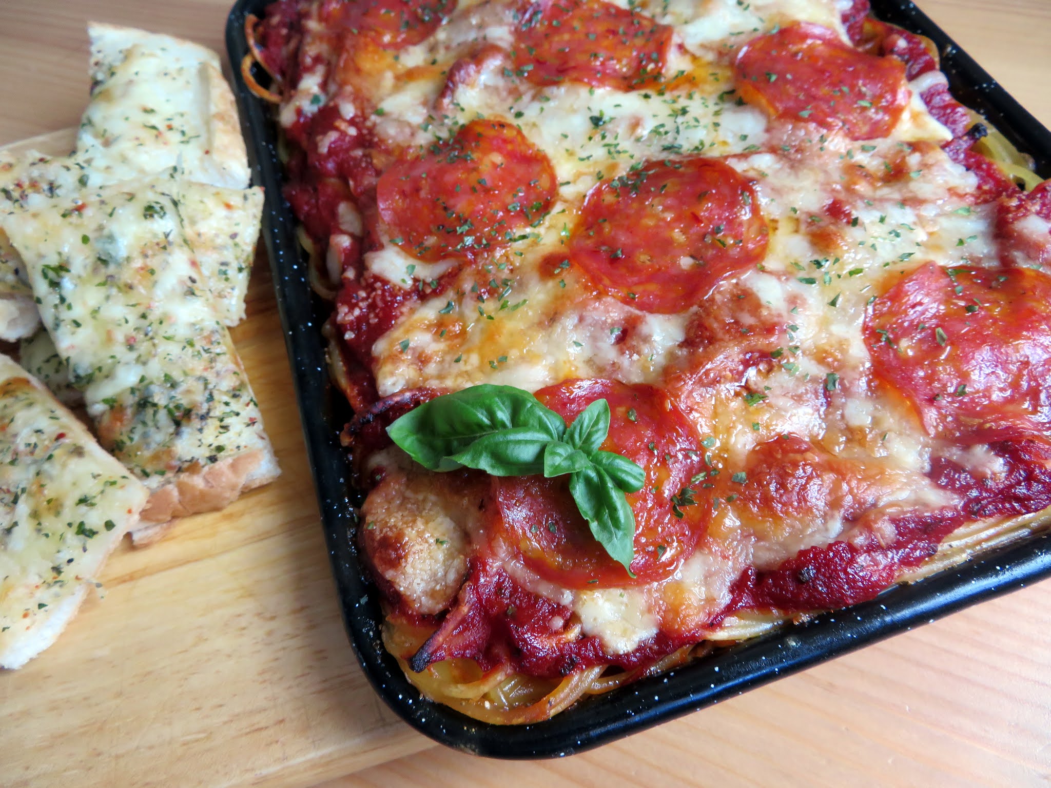 Spaghetti Pizza for Two