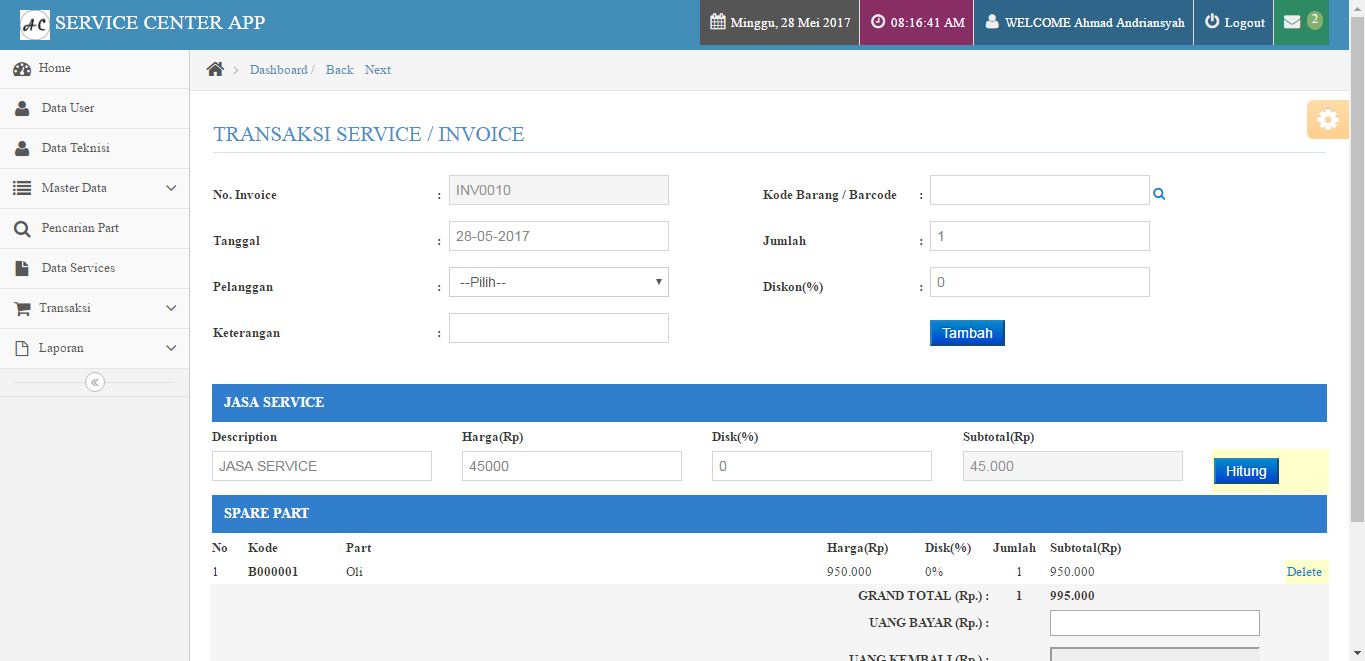 Download Program Penjualan dan Service Mobil / Motor